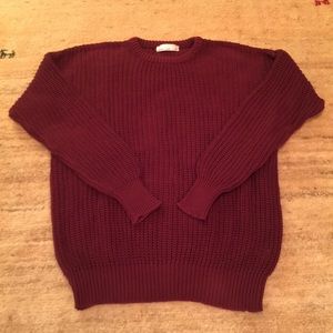 AMERICAN APPAREL -Burgundy Fisherman Pullover